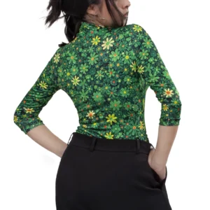 Blusa en Licra Flores Verdes Salvage